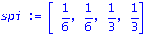 spi := vector([1/6, 1/6, 1/3, 1/3])
