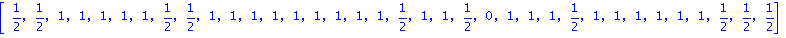 vector([1/2, 1/2, 1, 1, 1, 1, 1, 1/2, 1/2, 1, 1, 1, 1, 1, 1, 1, 1, 1, 1/2, 1, 1, 1/2, 0, 1, 1, 1, 1/2, 1, 1, 1, 1, 1, 1, 1/2, 1/2, 1/2])