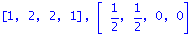 vector([1, 2, 2, 1]), vector([1/2, 1/2, 0, 0])